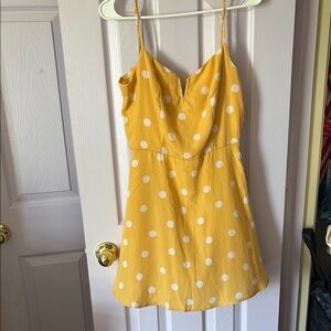 Trixxi Sunny Yellow Dress with White Dots